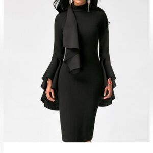 Unbranded Flare Long Sleeve Dress